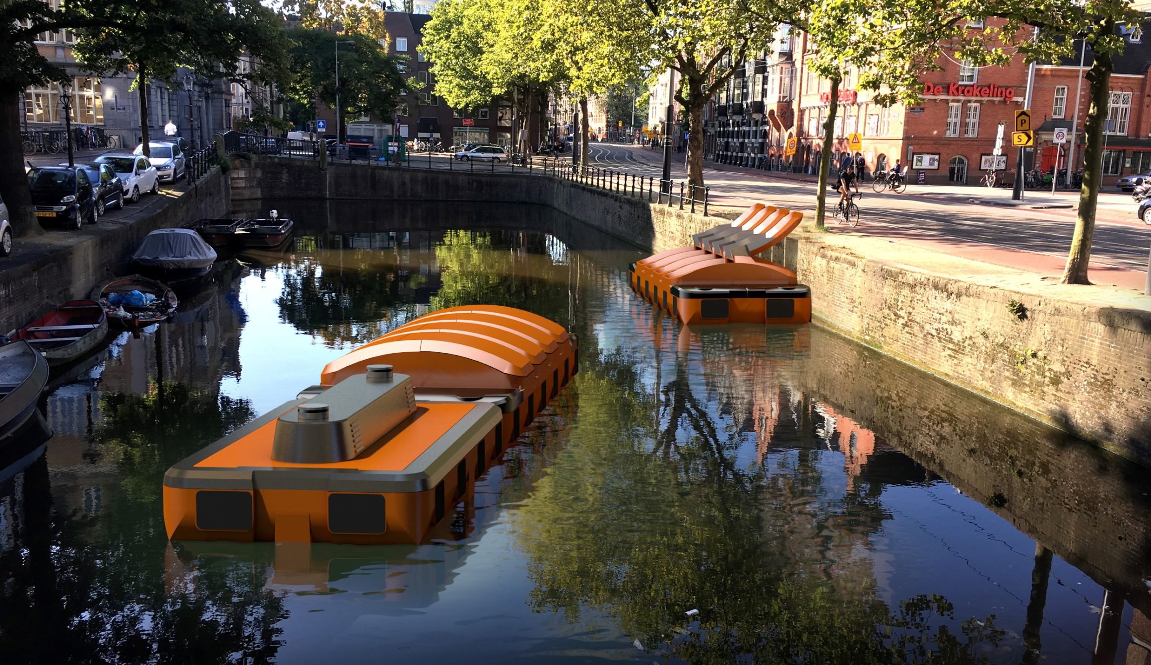 Haalt Amsterdam straks vuilnis op met zelfvarende e-bootjes?