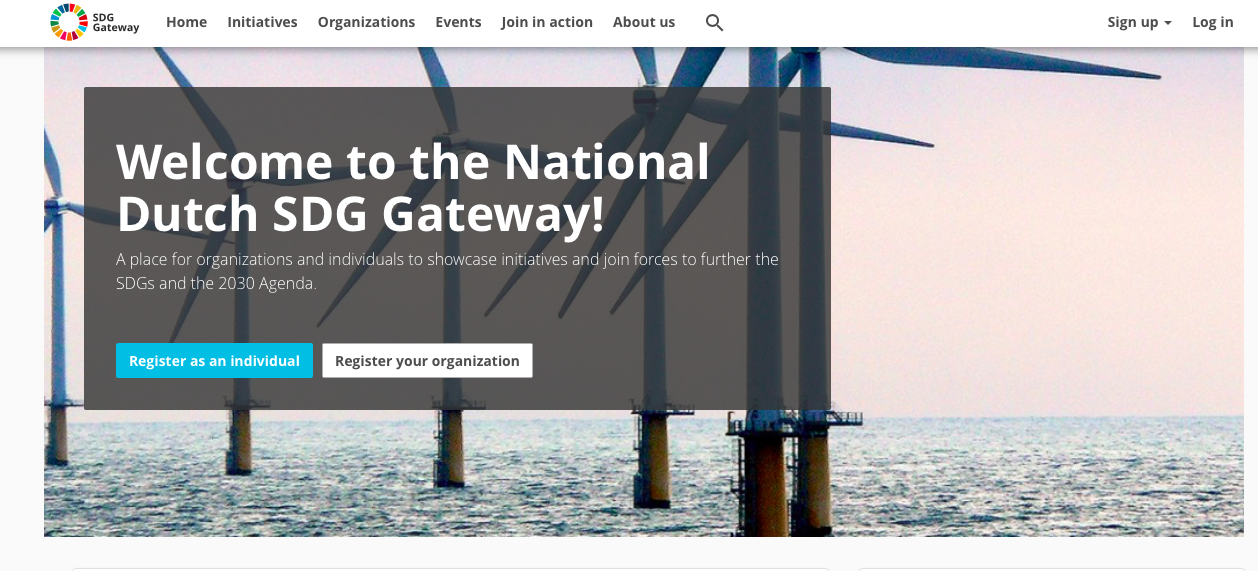 ''SDG Gateway homepage''